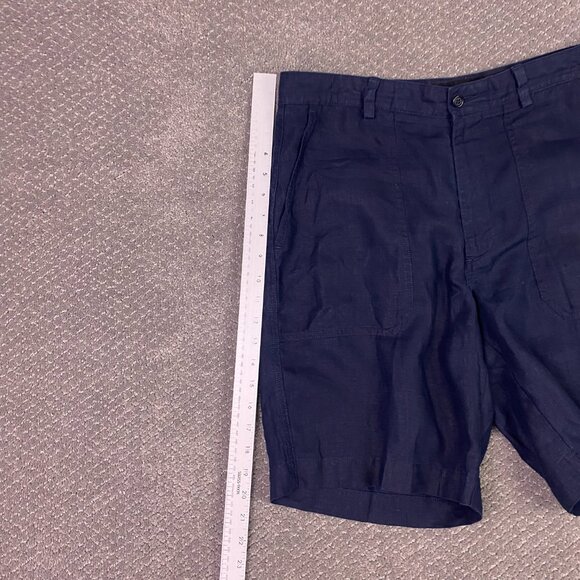 Brooks Brothers Irish Linen Shorts Men's 33 Blue 100% Linen - Picture 8 of 10